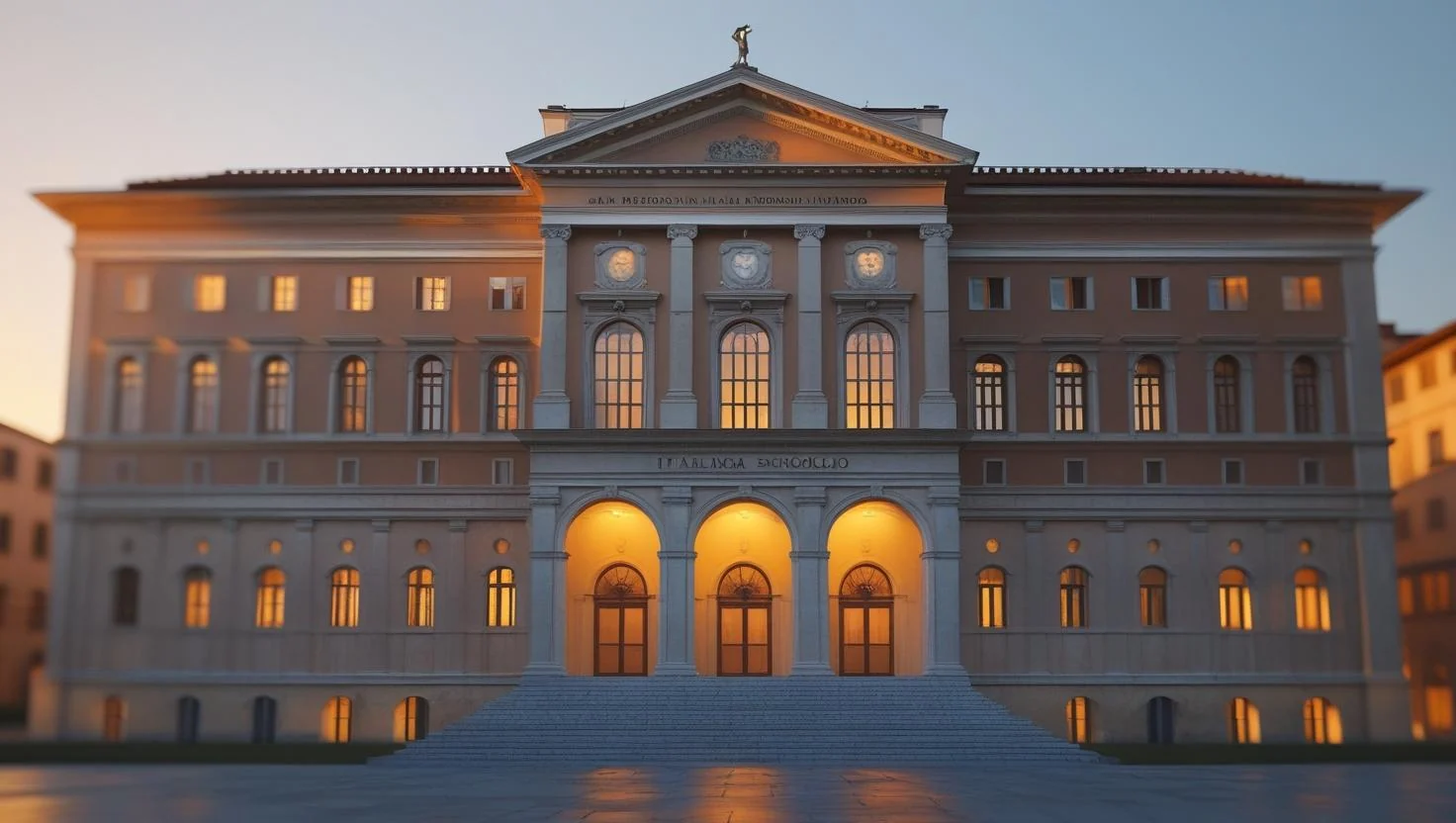 An elegant lecture hall at an Italian university