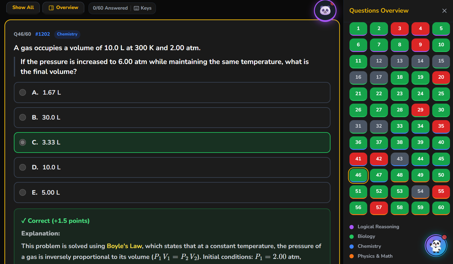 Meditaliano shuffled-practice interface with more than 6,000 questions